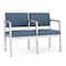 Lesro Lenox 2 Seat Tandem Seating W/ Arm, 43.5 in W 24.5 in L 32 in H LS2103 - alternate 1